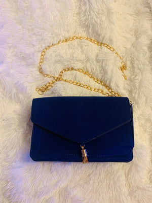 Brianna Suede Clutch Bag - Royal Blue – #STASH